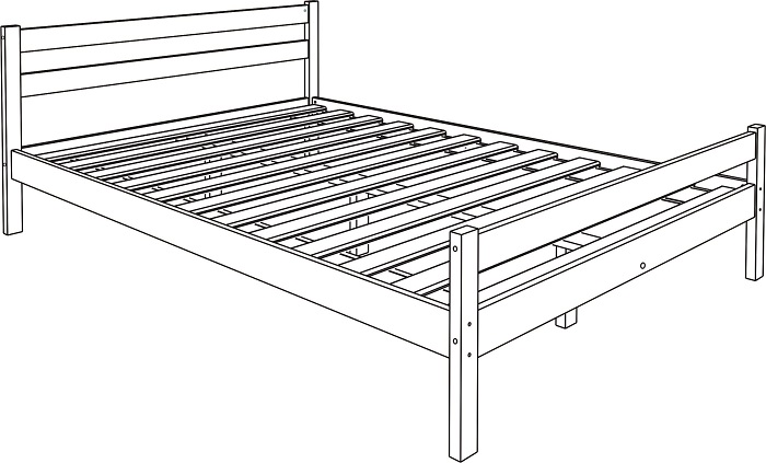 картинка Кровать массив В-10 магазин Мебель Легко