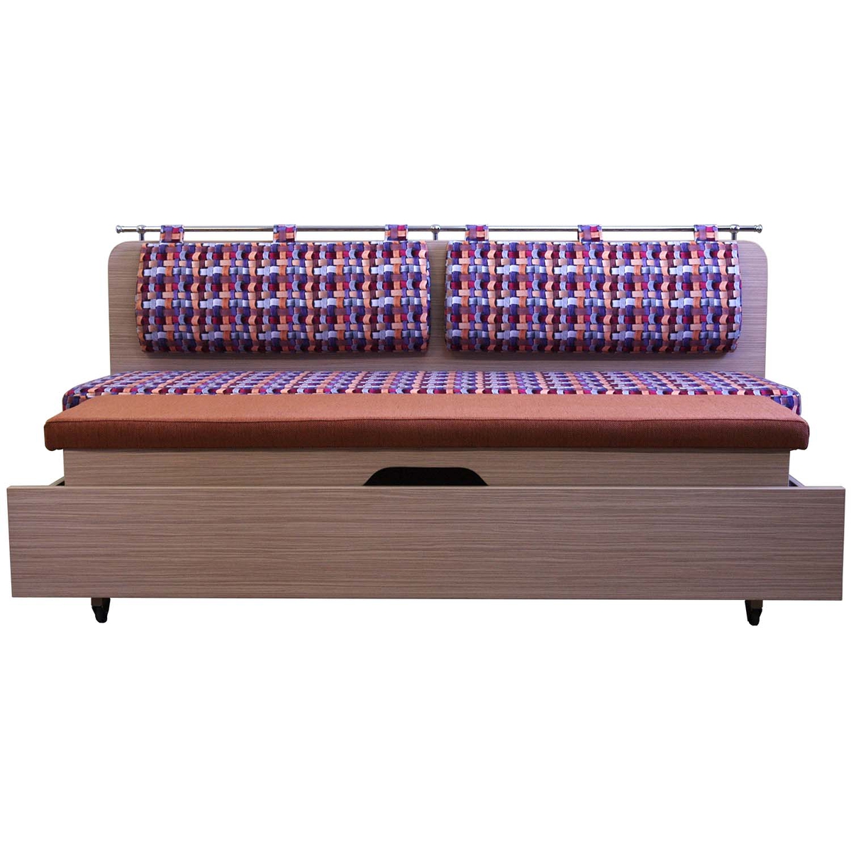 Кухонный диван Стокгольм со спальным местом обивка ткань TISSAGE 03, корпус: зебрано песочный.