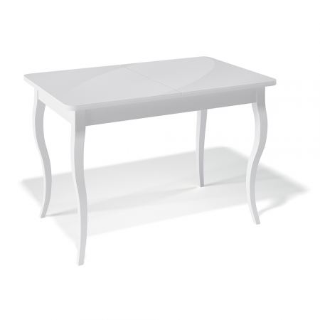 Обеденный стол KENNER 1100C белый/стекло белое глянец