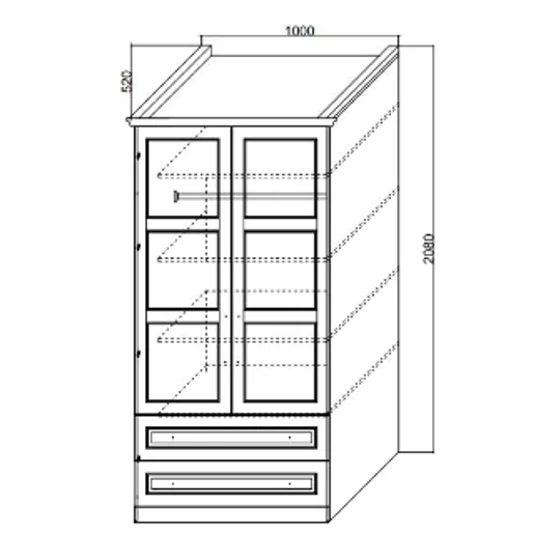 картинка Шкаф Каталея 2-х дверный глухой с ящиками магазин Мебель Легко