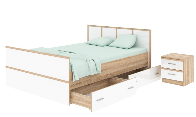 картинка Кровать с ящиками Сакура глянец магазин Мебель Легко