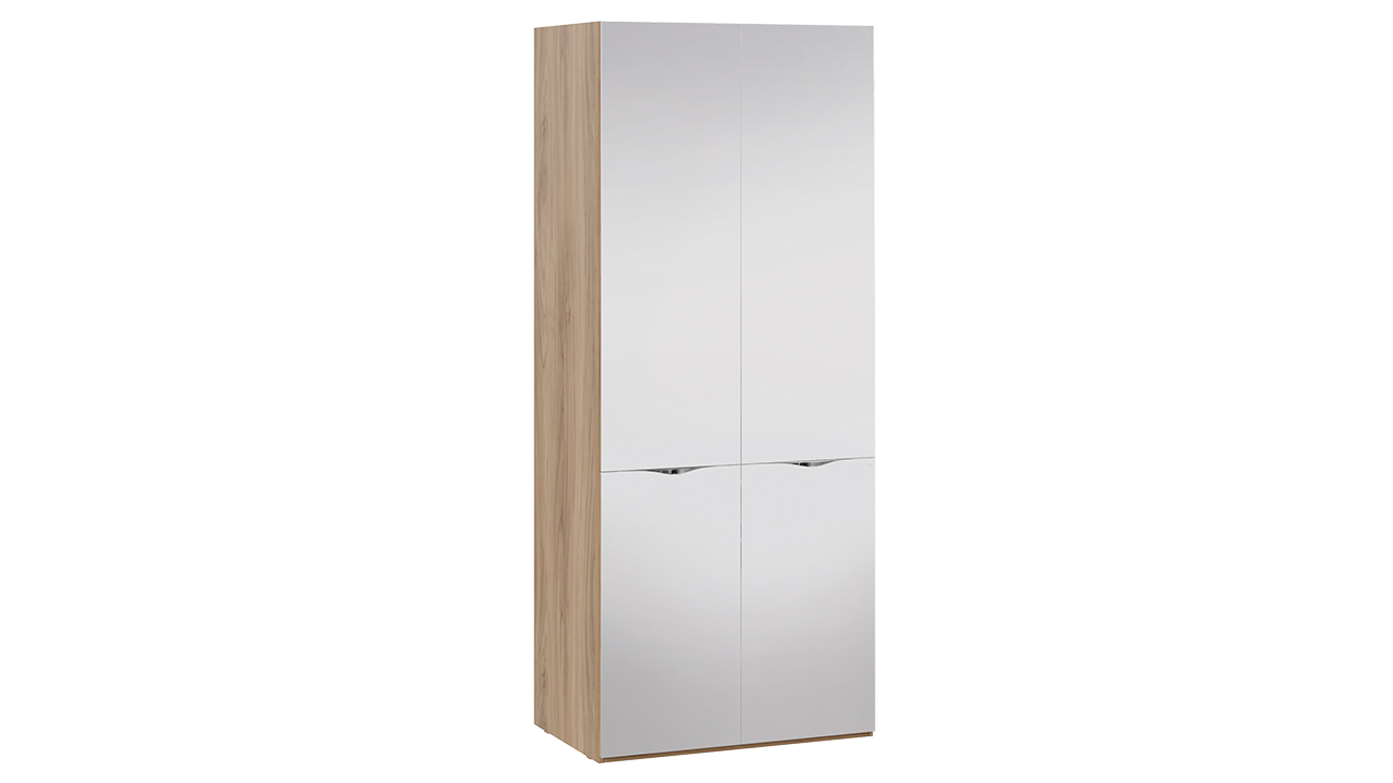Шкаф для одежды с 2 зеркальными дверями «Глосс»  Яблоня Беллуно