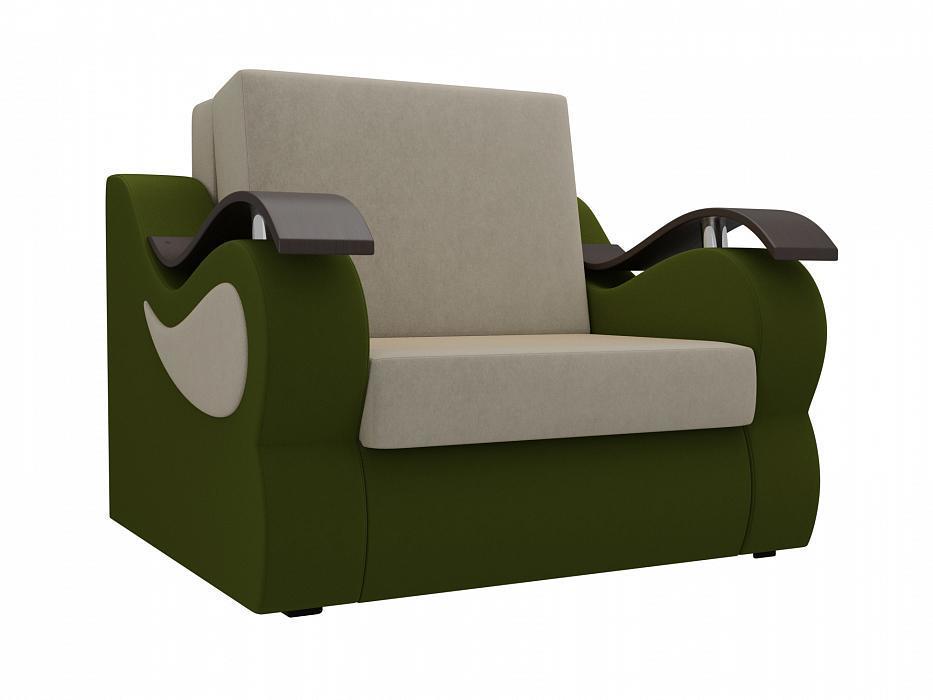 Кресло-кровать Меркурий 60 ткань Вельвет цвет Бежевый/Зеленый