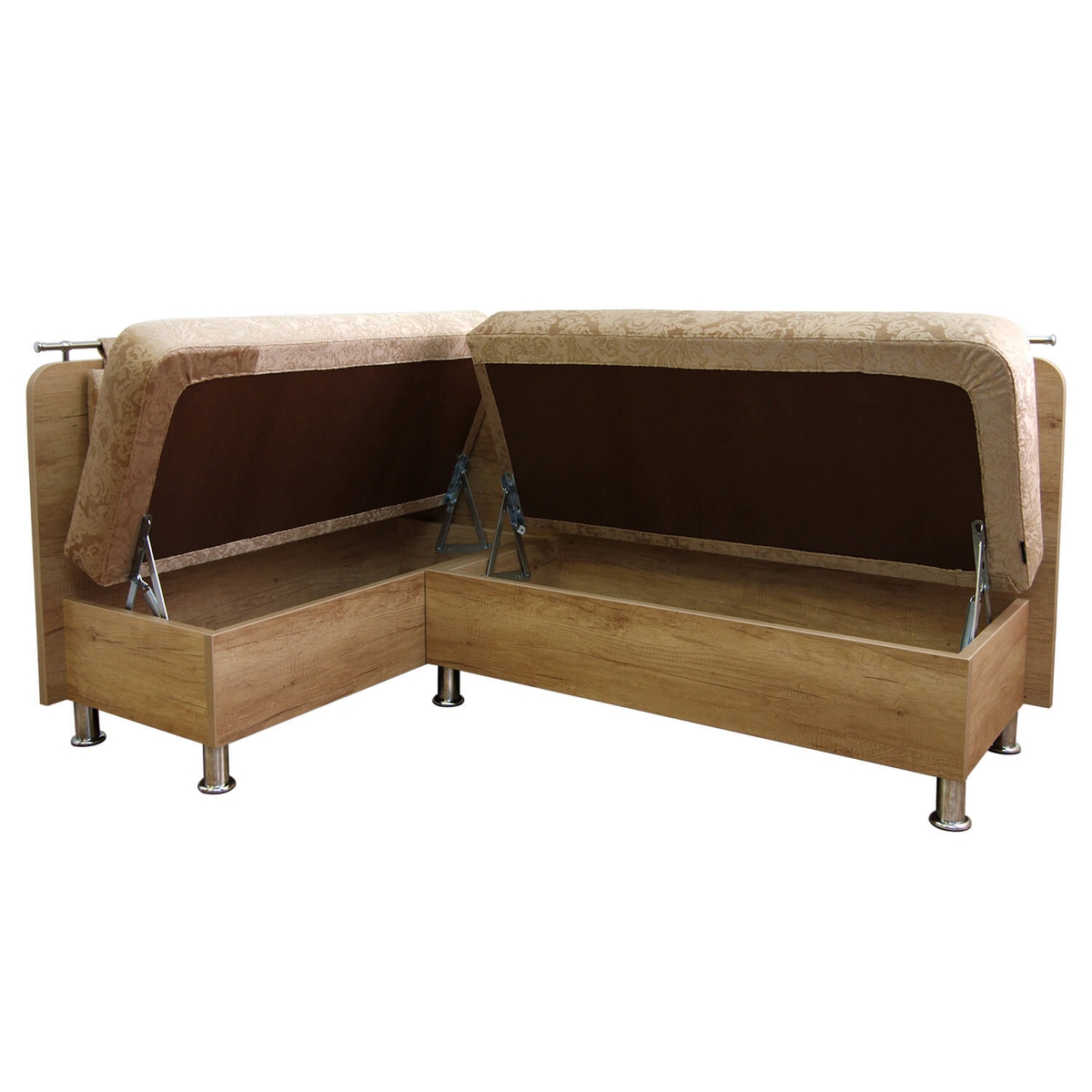 Кухонный угловой диван Сюрприз ДС 34 с ящиками ткань LAUREL 03. корпус: небраска.
