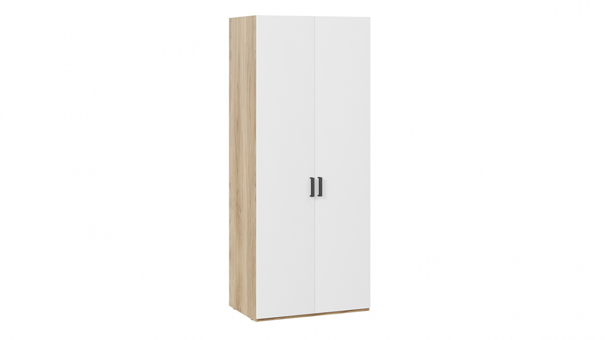 Шкаф для одежды с 2 глухими дверями «Рико» Яблоня Беллуно/Белый глянец