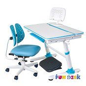 картинка Парта трансформер для школьника Carezza Blue + ортопедическое кресло SST2 Blue магазин Мебель Легко