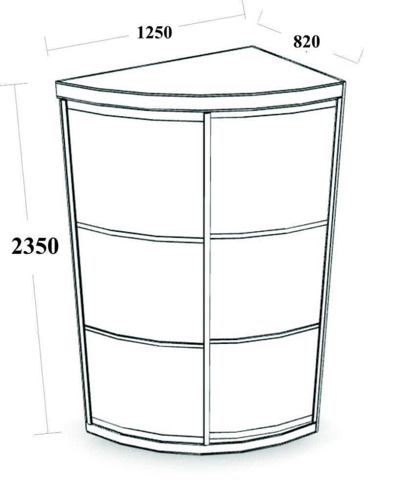 картинка Радиусный шкаф-купе Радион 2  магазин Мебель Легко