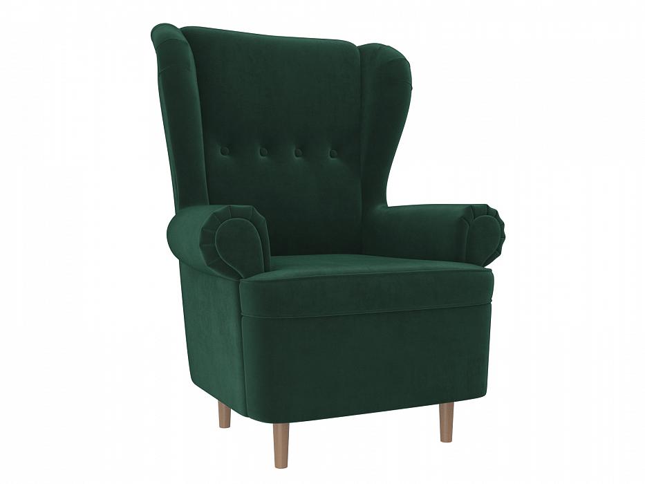 Кресло Торин ткань Велюр цвет Зеленый