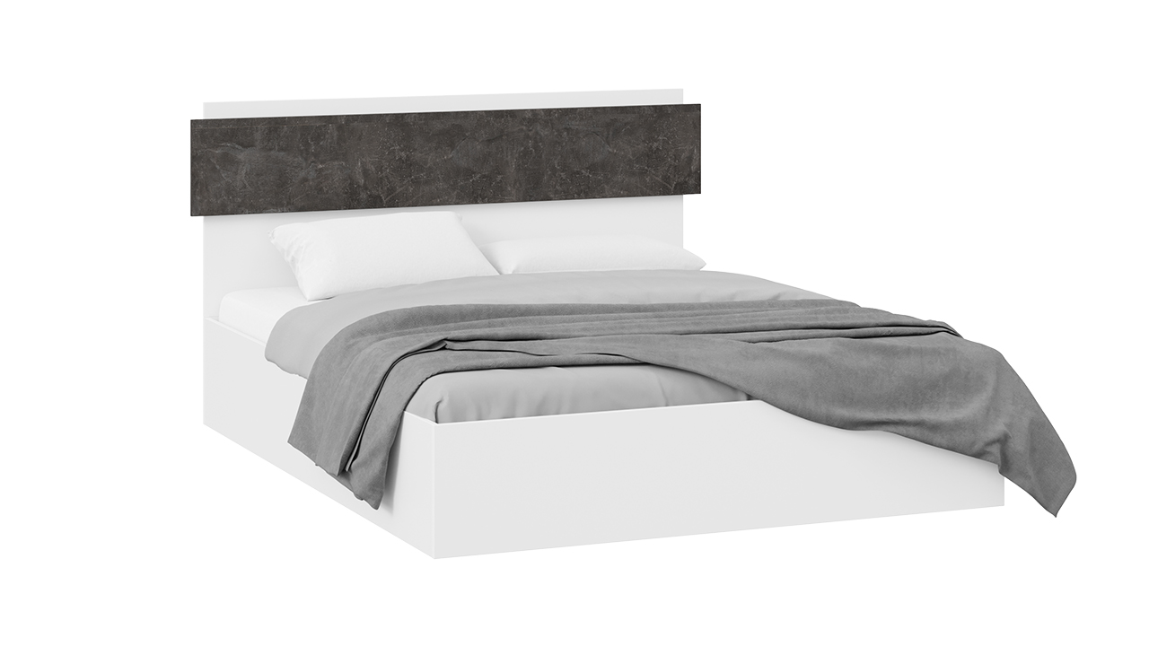 Кровать Нео Тип 1 Белый / Ателье темный