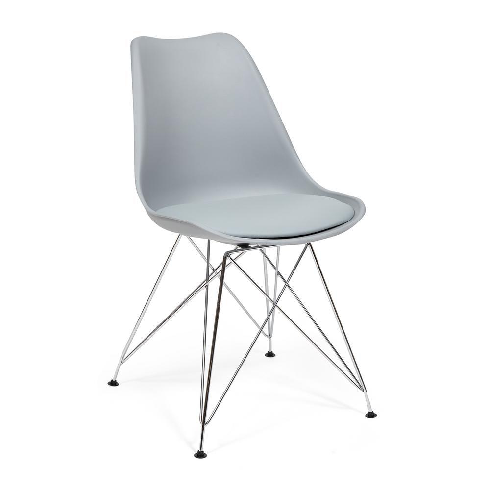 Стул «Tulip Iron Chair» серый
