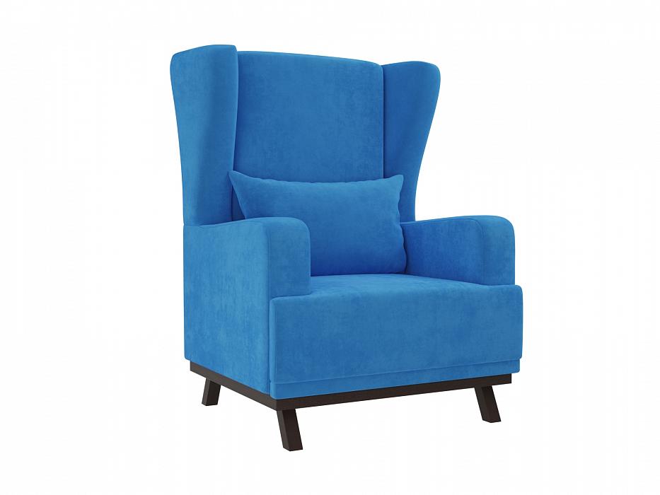 Кресло Джон ткань Велюр цвет Голубой