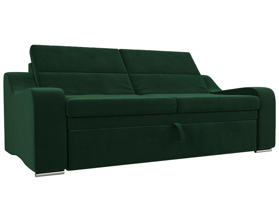 Прямой диван Медиус Велюр Зеленый - 44800 руб