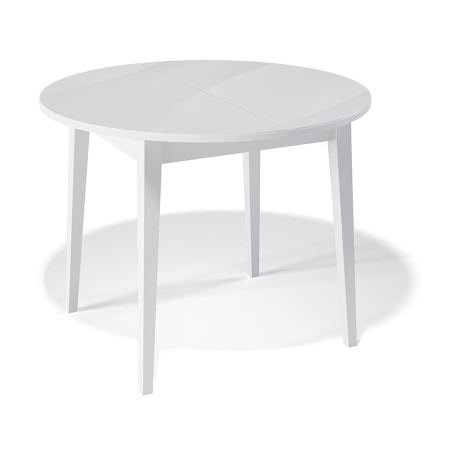 Стол обеденный KENNER 1000M белый/стекло белое глянец